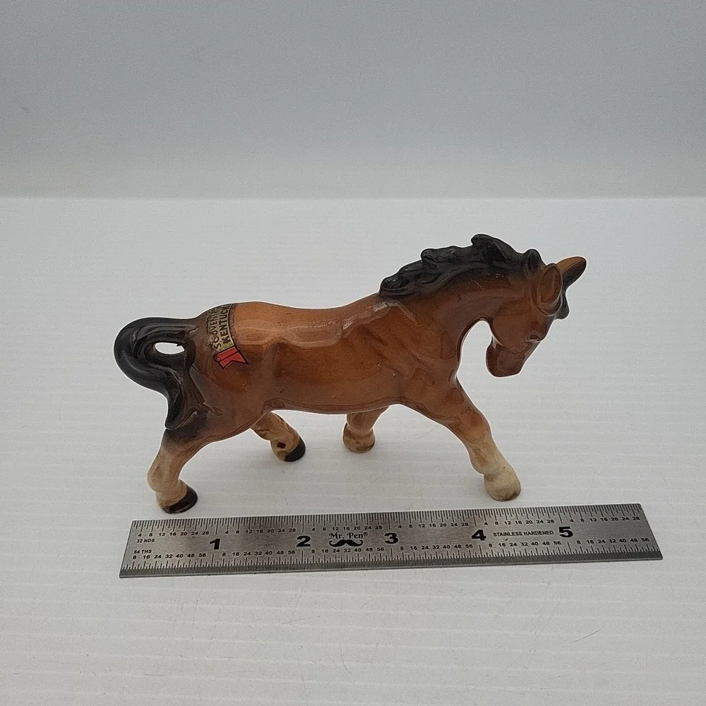 Ceramic Horse Pony Vintage Figurine Brown Western Rodeo Japan